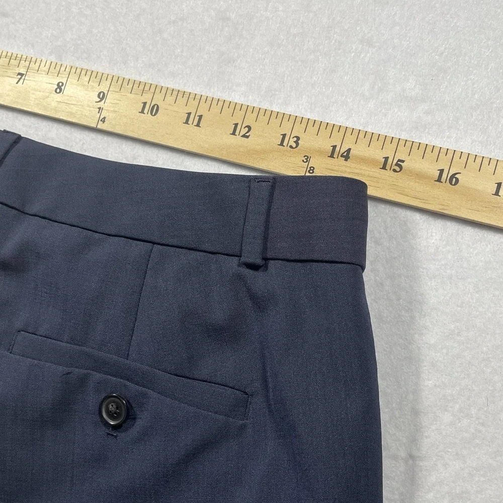 Banana Republic Logan Navy Dress Pants Men's 4L Flat Front Career Trousers